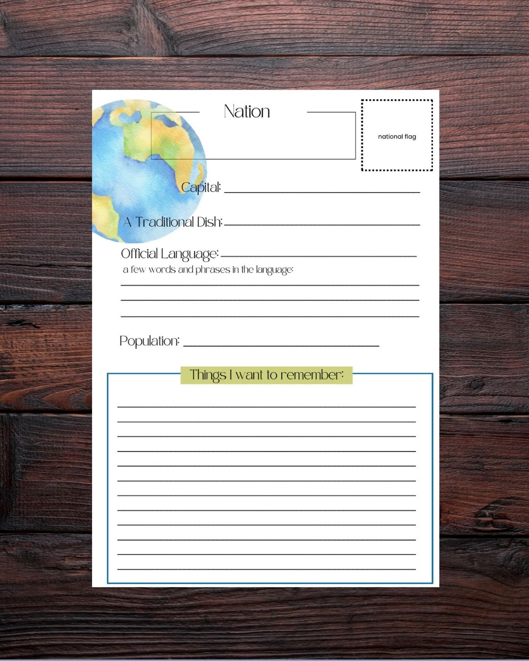 Countries of the World Journal